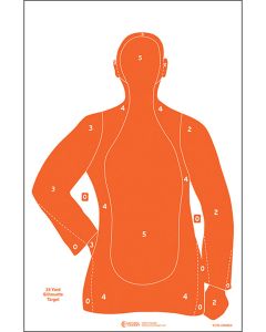 Action Target B21EORANGE100 QualificationSilhouette Paper 23" x 35" Orange 100 Per Box