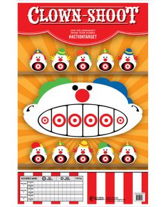 Action Target GSCARCLWN100 EntertainmentClowns Paper Hanging 23" x 35" Multi-Color 100 Per Box