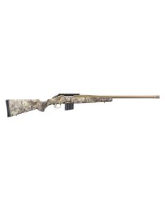 Ruger 26986 AmericanFull Size 350 Legend 5+1 22" Burnt Bronze Cerakote Threaded Barrel, Picatinny Rail Steel Receiver, GoWild Camo I-M Brush Fixed Synthetic Stock, Right Hand