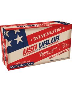 Winchester Ammo USA9NATO USA Value Pack 9mmLuger 124gr Full Metal Jacket 150 Per Box/5 Case