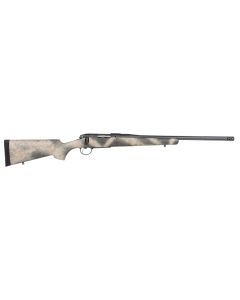 Bergara Rifles BPR33308 Premier Highlander 308 Win 4+1 20" Sniper Gray Cerakote Fluted Barrel, Sniper Gray Cerakote Stainless Steel Receiver, Woodland Camo Grayboe Stock