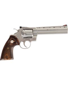 Colt Mfg PYTHONSP6WTS Python38 Special/357 Mag 6 Shot 6" Stainless Vent Recessed Target/Vent Rib Barrel, Cylinder &amp; Frame, Walnut w/Colt Medallion Grip