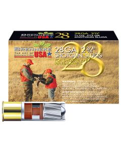 Brenneke SL282BR Brenneke 2828Gauge 2.75" 5/8oz Slug Shot 5 Per Box/50 Case