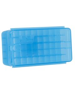 MTM Case-Gard P50SS9M24 Side-Slide Ammo BoxMulti-Caliber Handgun Clear Blue Plastic 50rd