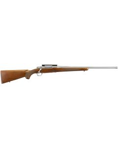 Ruger 57105 Hawkeye Hunter Full Size 6.5 PRC 3+1 22" Satin Stainless Steel Threaded Barrel, Picatinny Rail Steel Receiver, Fixed American Walnut w/Pistol Grip Stock