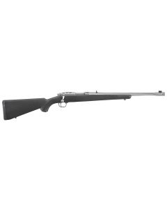 Ruger 7417 77/4444 Rem Mag 4+1 18.50" Threaded Barrel, Brushed Stainless Steel, Integral Scope Mount On A Solid Steel Receiver, Black Synthetic Stock