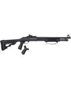 Mossberg 50696 590 Tactical SPX 12 Gauge 3" 6+1 18.50" Cylinder Bore Barrel Matte Blued Rec Black FLEX 6 Position Stock Includes FLEX Pistol Grip &amp; FO, Ghost Ring Sights