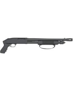 Mossberg 50697 590 Cruiser 12 Gauge Pump 3" 6+1 18.50" Matte Blued Stand-Off Breacher Barrel, Matte Blued Stainless Steel Receiver, Black Pistol Grip