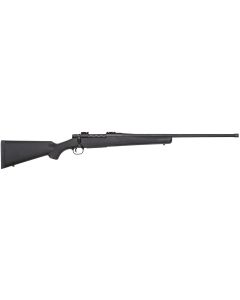 Mossberg 28118 PatriotFull Size 300 Win Mag 3+1 24" Matte Blued Fluted Threaded Barrel, Drilled &amp; Tapped Matte Blued Stainless Steel Receiver, Black Fixed Synthetic Stock, Right Hand