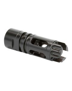 Griffin Armament XHP762FCM Gate-LOK Flash Comp Black Nitride 17-4 Stainless Steel with 5/8"-24 tpi Threads, 2.77" OAL &amp; .863" Diameter for 30 Cal 30SD, M4SD Silencers &amp; QD Blast Shield