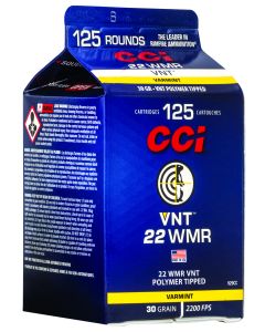CCI 929CC VNT Rimfire 22WMR 30gr Varmint Tipped 125 Per Box/10 Case
