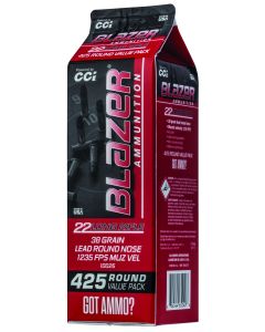 CCI 10026 Blazer Rimfire 22LR 38gr Lead Round Nose 425 Per Box/8 Case