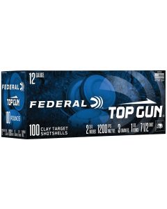 Federal TG1210075 Top Gun12Gauge 2.75" 1 1/8oz 7.5Shot 100 Per Box/2 Case