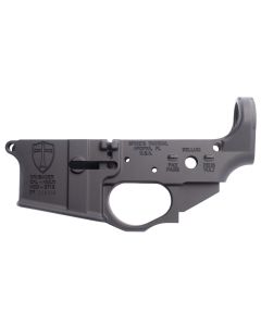 Spikes STLS022 Crusader Stripped Lower Receiver Multi-Caliber 7075-T6 Aluminum Black Anodized for AR-15