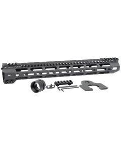 Midwest Industries MICRLW15 Combat Lightweight AR-15 Black Hardcoat Anodized Aluminum/Polymer 15" Picatinny/M-LOK