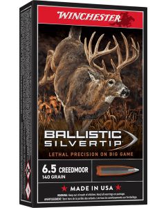 Winchester Ammo SBST65CM Ballistic Silvertip6.5Creedmoor 140gr Rapid Controlled Expansion Polymer Tip 20 Per Box/10 Case