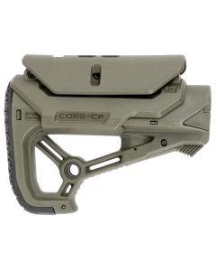 FAB Defense FXGLCORECPG GL-Core CP Buttstock for AR-15/ M4 w/Adjustable Cheek-Rest OD Green Fiberglass Reinforced Polymer