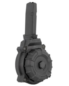 ProMag DRMA20 Standard50rd Drum 9mm Luger Compatible w/Glock 43X/48 Black DuPont Zytel Polymer