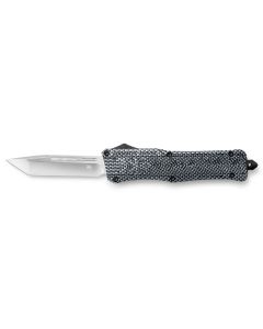 CobraTec Knives LCFCTK1LTNS CTK-1Large 3.75" OTF Tanto Plain D2 Steel Blade/Carbon Fiber Aluminum Handle Features Glass Breaker Includes Pocket Clip