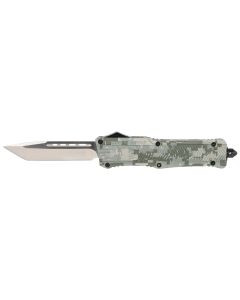 CobraTec Knives LADCCTK1LTNS CTK-1Large 3.75" OTF Tanto Plain D2 Steel Blade/Army DigiCamo Aluminum Handle Features Glass Breaker Includes Pocket Clip