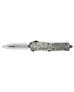 CobraTec Knives LADCCTK1DAGNS CTK-1Large 3.75" OTF Dagger Plain D2 Steel Blade/Army DigiCamo Aluminum Handle Features Glass Breaker Includes Pocket Clip
