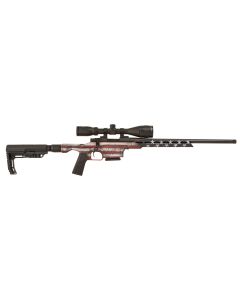 Howa HMXL65GUSA M1500 Mini Excel Lite 6.5 Grendel 5+1 20" TB American Flag Cerakote Black Folding HTI Excl Lite Chassis Stock