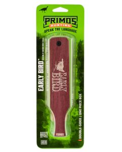 Primos PS2961 Early BirdBox Call Turkey Hen Sounds Attracts Turkeys Natural Walnut/Purple Heart