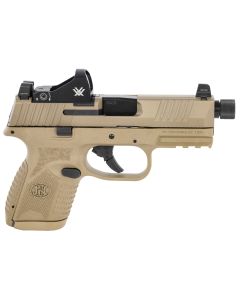FN 66100801 509 Compact Tactical 9mm Luger4.32" Threaded Barrel, 10+1 ,Flat Dark Earth ,Night Sights ,Manual Safety Includes Viper Red Dot