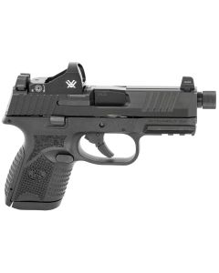 FN 66100803 509CT w/Optic 9mm Luger 10+1 4.32" Black Steel Threaded Barrel, Black PVD Optic Cut/Serrated Steel Slide &amp; Polymer Frame w/Picatinny Rail, Vortex Viper Red Dot, Ambidextrous