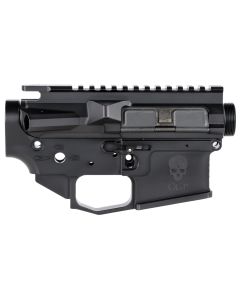 Grey Ghost Precision GGPSLIGHTRCVR AR MKII Light Receiver Set AR-15 Platform Multi-Caliber, 7075-T6 Aluminum w/Black Hardcoat Anodized Finished, Flared Mag Well
