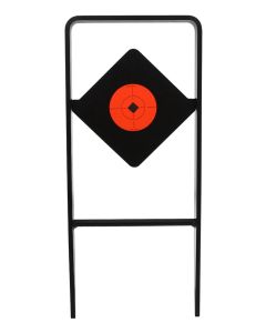 Birchwood Casey 47340 World of Targets Ace of Diamonds Centerfire Target AR500 Steel Black/Red Diamond Illustration Impact Enhancement Motion 0.50" Thick