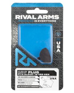 Rival Arms RA75G201A Grip PlugCompatible w/Glock 19 Gen3, Black Anodized Aluminum