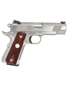 Colt Mfg O4012XSZ Combat Elite Commander 1911 45 ACP 8+1 4.25" Stainless National Match Barrel, Brushed Stainless Serrated Slide &amp; Frame w/Beavertail, Double Diamond Checkered Wood Grip, Ambidextrous