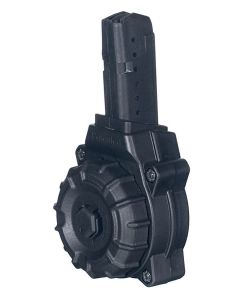 ProMag DRMA26 Standard30rd Drum 9mm Luger Fits AR-15, Compatible w/Glock Style Magazines Black DuPont Zytel Polymer