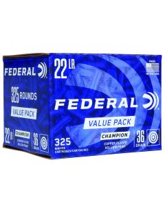 Federal 725 Champion Training Value Pack 22LR 36gr Copper Plated Hollow Point 325 Per Box/10 Case