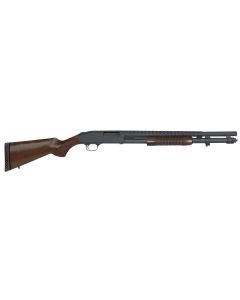 Mossberg 52150 590 Retrograde 12 Gauge Pump 3" 8+1 20" Matte Blued Heat Shield Barrel, Matte Blued Drilled &amp; Tapped Receiver,Fixed Walnut Stock