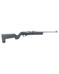 Ruger 31152 10/22 Takedown 22 LR 10+1 16.40" Barrel, Satin Stainless Steel, Magpul X-22 Backpacker Stealth Gray Stock, Cross-Bolt Manual Safety, Includes 4 BX-1 Magazines