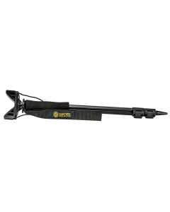 Hunters Specialties 00611 Shooter's StickMonopod made of Aluminum with Black Finish, 17-36" Vertical Adjustment, Contoured Gun Rest, Wrist Strap &amp; Quick-Release Leg Locks