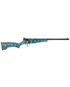 Savage Arms 13802 Rascal Minimalist Youth 22 LR 1rd 16.12" Matte Black Threaded Barrel, Satin Black Carbon Steel Receiver, Gray &amp; Teal Hybrid Boyd's Minimalist Laminate Stock, Right Hand