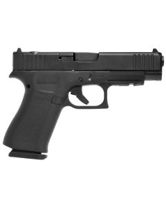 Glock PA4850201FRMOS G48 Gen5 MOS Compact Slim 9mm Luger 10+1 4.17" Black GMB Barrel, Black nDLC MOS Cut/Serrated Slide, Black Polymer Frame w/Beavertail, Black Textured Polymer Grips