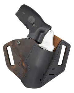 Versacarry REV201 RevolverOWB Distressed Brown Leather Belt Slide Fits S&amp;W J Frame/Ruger LCR Right Hand