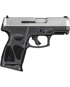 Taurus 1G3C939 G3CCompact Frame 9mm Luger 12+1 3.26" Matte Stainless Steel Barrel, Matte Serrated Stainless Steel Slide, Black Polymer Frame w/Picatinny Rail, Black Polymer Grip, Right Hand