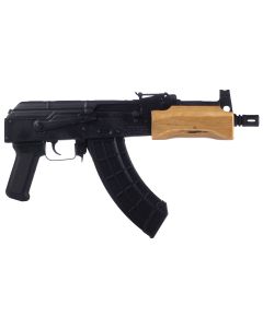 Century Arms HG2137N Draco Mini 7.62x39mm 30+1 7.75" Black Threaded Barrel, Black Steel Stamped Metal Receiver, Black Polymer Grip, Wood Handguard, Right Hand