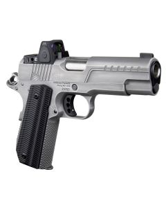 Ed Brown FX2SS FX245 ACP 7+1 4.25" Recessed Crown Barrel, Stainless Steel Engraved American Flag/Serrated Slide, Stainless Steel Frame, Trijicon RMRcc 3.25 MOA Sight