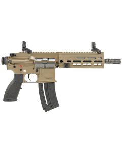 HK 81000531 416Sports South Exclusive 22 LR 10+1 8.50" Black Steel Threaded Barrel, Flat Dark Earth Aluminum w/M-LOK &amp; Picatinny Rail Receiver, Black Polymer Grip, Right Hand
