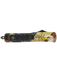 Templar Knife SEG332 Gen II Eagle Small 2.69" OTF Drop Point Plain Powder Coated 440C SS Blade, 4.31" Eagle w/"We The People" Aluminum Handle, Glass Breaker