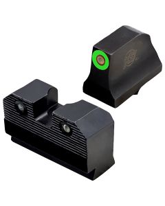 XS Sights GLR021P6G R3DNight Sights fits GlockBlack | Green Tritium Green Outline Front Sight Green TritiumRear Sight