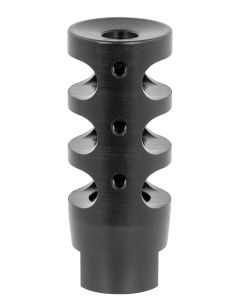 TacFire MZ10023BN Compact Compensator Black Nitride Steel with 5/8"-24 tpi Threads, 2.50" OAL &amp; 1" Diameter for 308 Win AR-10