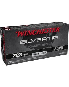 Winchester Ammo W223ST Silvertip223Rem 64gr Defense Tip 20 Per Box/10 Case