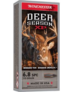 Winchester Ammo X68SPCDS Deer Season XP 6.8mmRemSPC 115gr Extreme Point 20 Per Box/10 Case